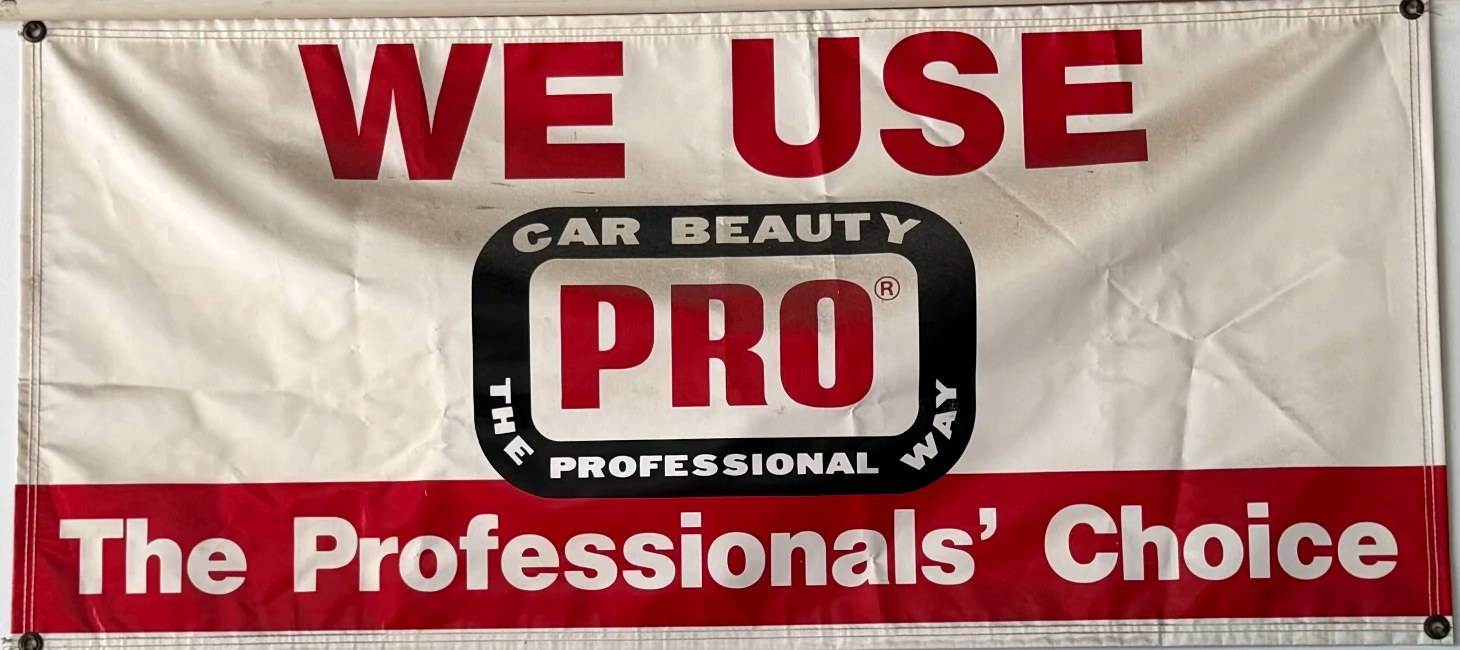 We Use Car Beauty Pro — The Professionals' Choice banner in the store