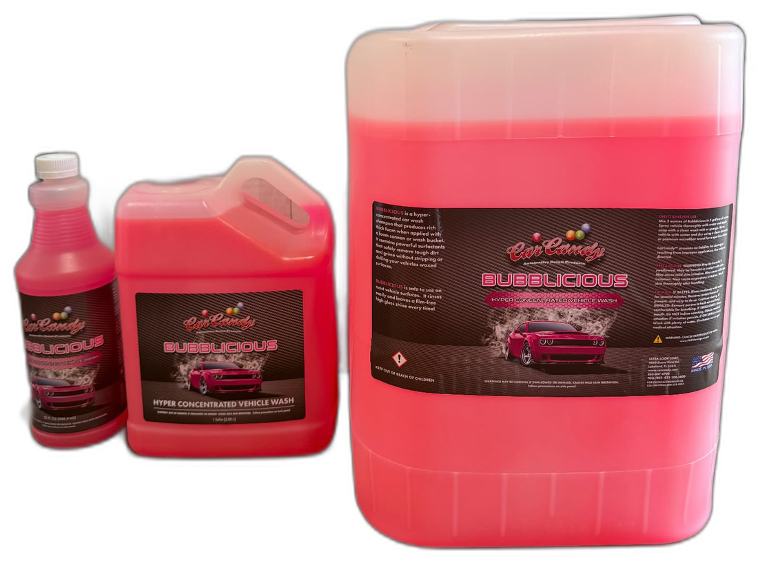 Car Candy Bubblicious in 32 oz, 1 gallon and 5 gallon sizes