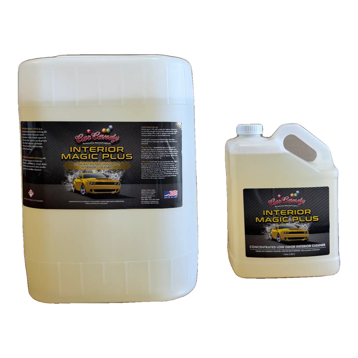 Car Candy Interior Magic Plus in 1 gallon and 5 gallon sizes
