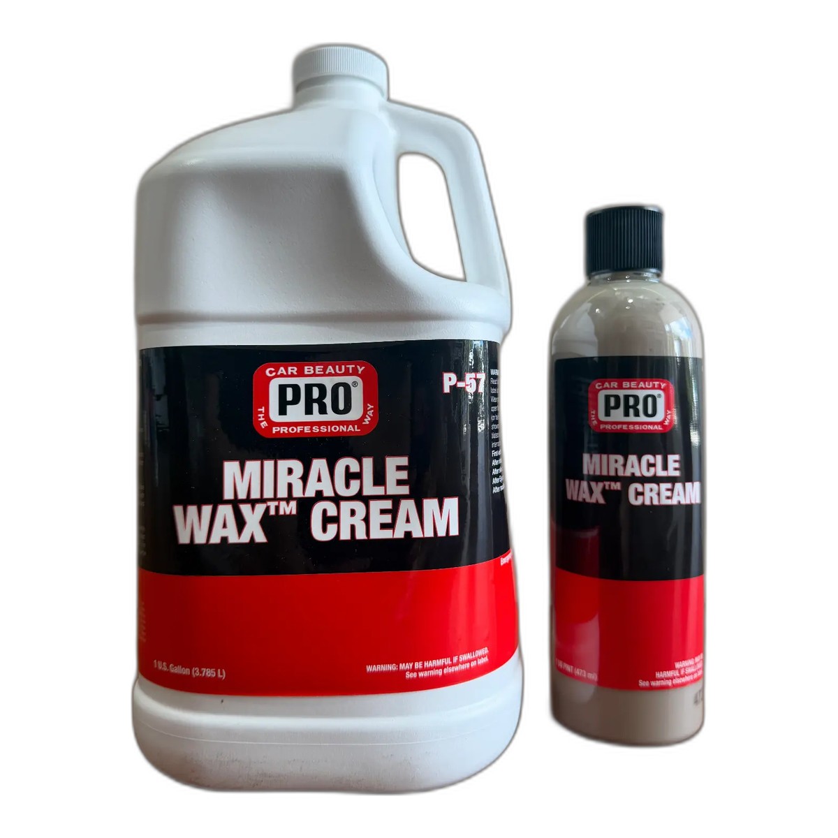 Car Beauty Pro P-57 Miracle Wax Cream sizes